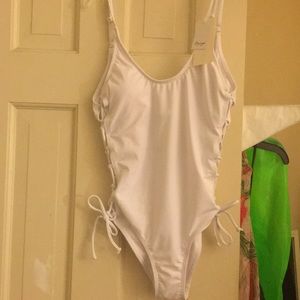 White swim suit from Forever 21
